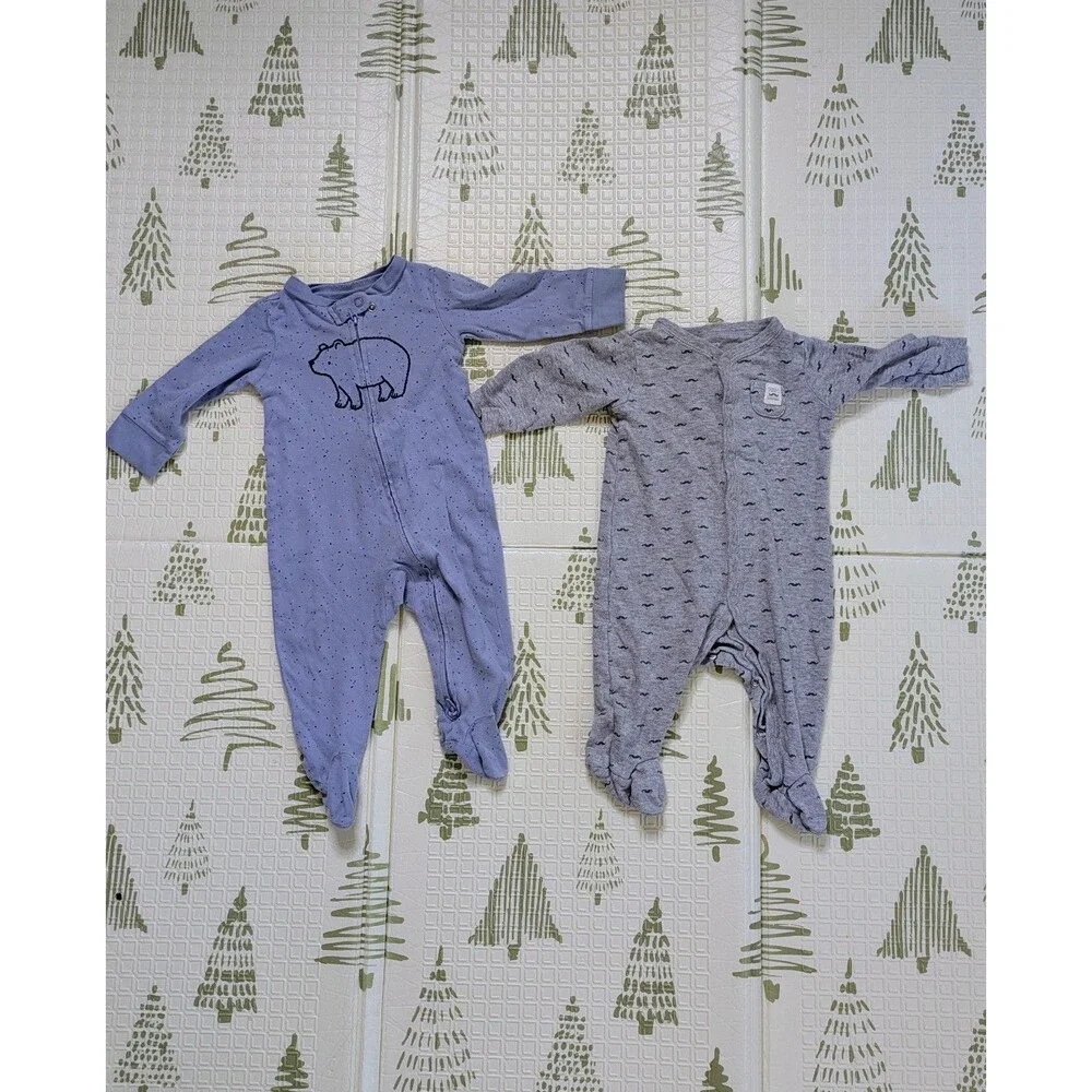Baby Boy Sleepers 6-9 Months 9 Pcs Carters Nike Old Navy Footed Pajamas Bundle